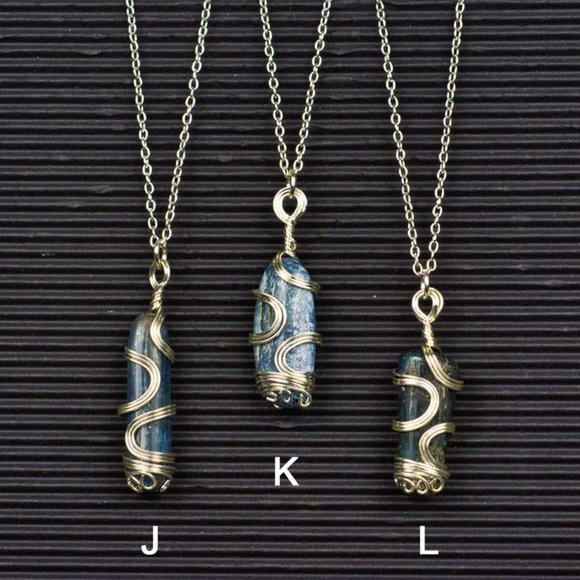 Blue Kyanite Wire Wrapped Pendants - Choose the Pendant you want - Picture 5 of 6